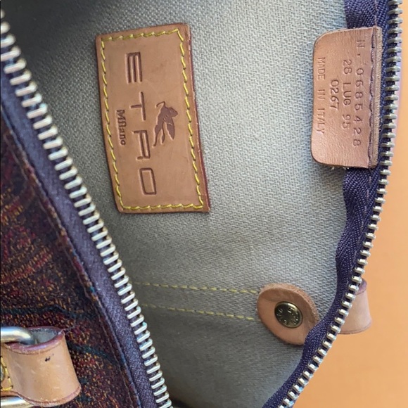 Auth. ETRO Paisly Barrel bag Vintage Tote - Picture 8 of 12